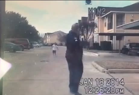 Texas Officer Plays Catch with Lonely Kid