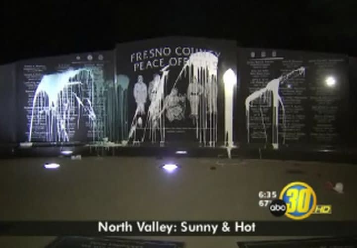 Grant Supporters Desecrate Fresno Police Memorial
