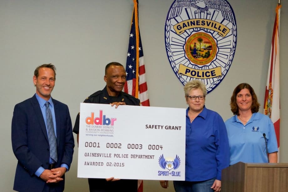 Gainesville PD Receives Safety Grant from the Spirit of Blue Foundation and Dunkin' Donuts