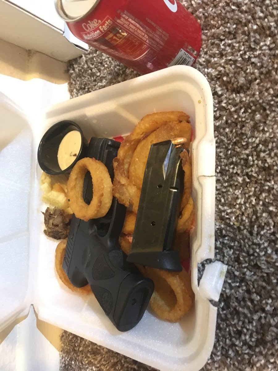 Oregon Police Find Pistol in Man's "To-Go" Food Order Box