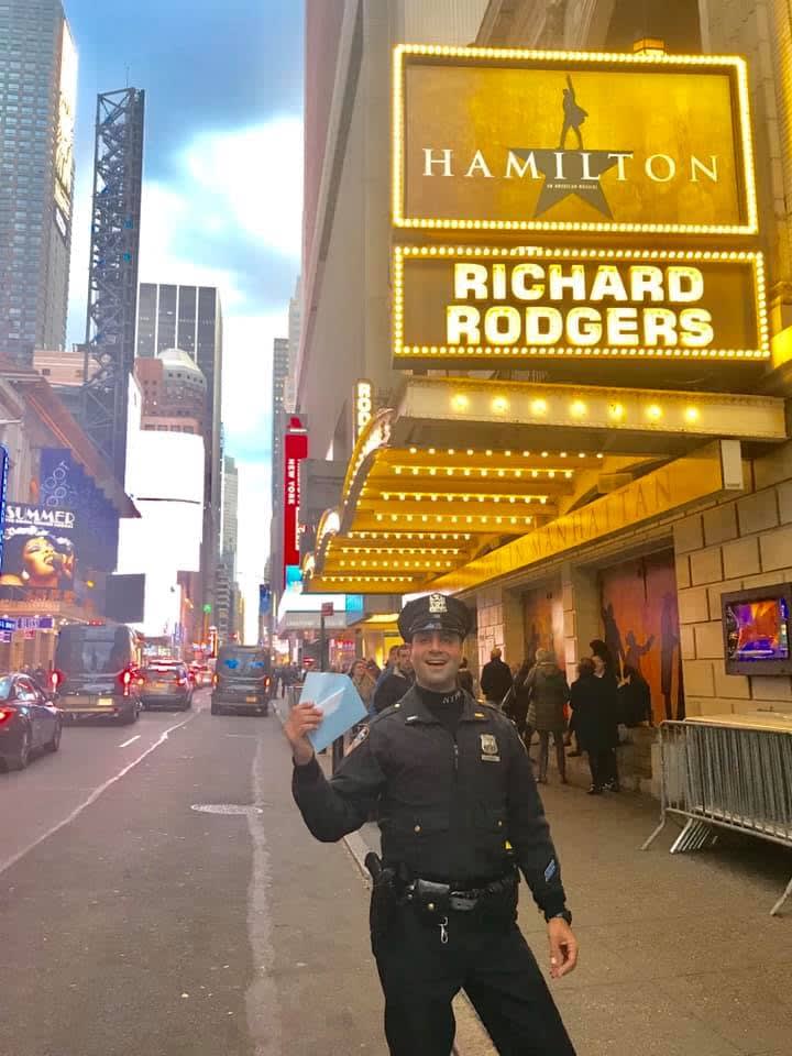 NYPD Officer Helps Irish Family See Broadway Musical "Hamilton"