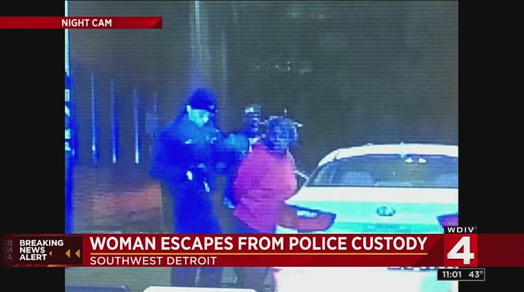 Video: Woman Escapes in Handcuffs After Detroit Police Distracted by Medical Distress of Another Suspect