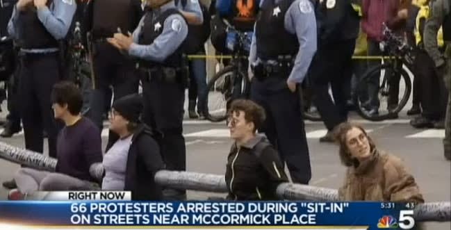 Video: Dozens of Protesters Arrested Outside of IACP Show in Chicago