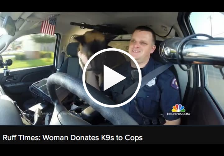 Video: Woman Donates 60 Police Dogs to Officers
