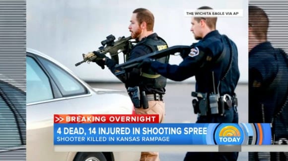 Video: Kansas Active Shooter Kills 3, Wounds 14, Before Being Stopped by Single "Heroic" Officer