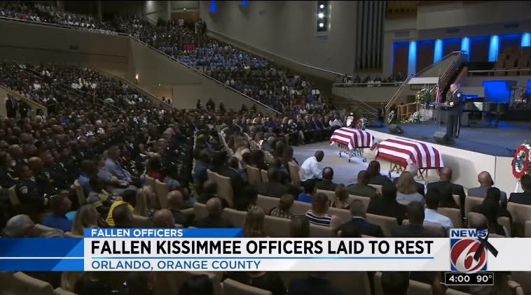 Video: Thousands Attend Joint Funeral for Slain Florida Officers