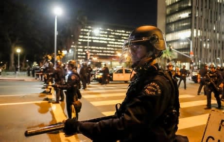 LAPD Officer Attacked, Gun Taken During Anti-Trump Protest