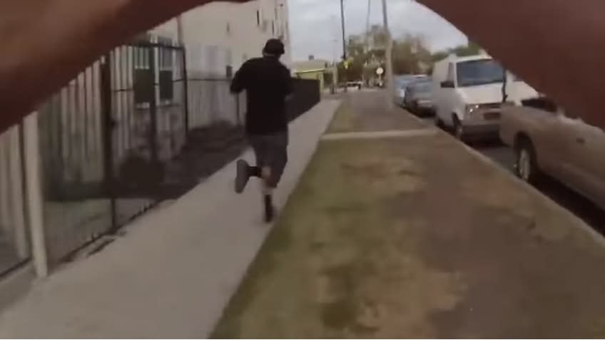 Video: LAPD Officer Fires on Fleeing Armed Suspect