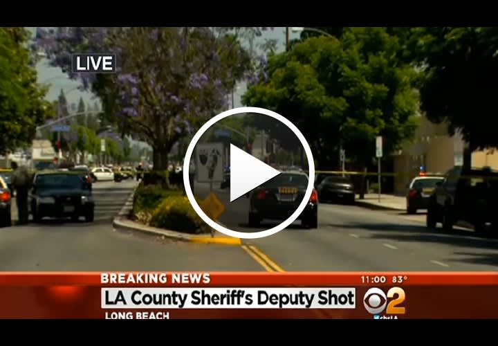 Video: L.A. Sheriff's Deputy Injured in Long Beach Shootout