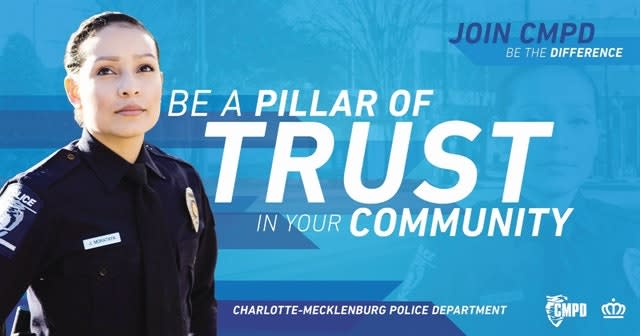 Charlotte-Mecklenburg (NC) PD has launched a major recruiting campaign showcasing its agency's diversity. Image: Charlotte-Mecklenburg (NC) Police Department