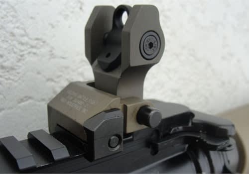 Troy Industries BUIS rear sight. Photo: Bob Parker