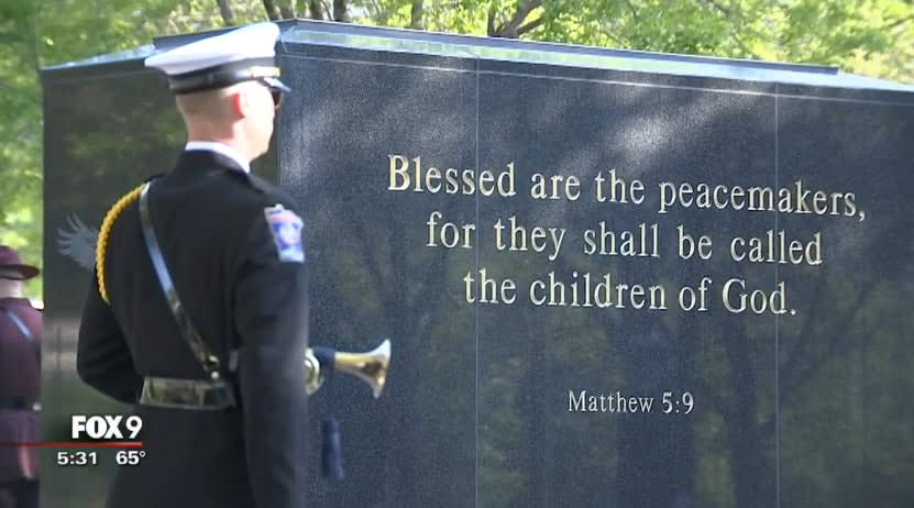 Video: Minnesota Officers Stood Vigil Over Weekend at Police Memorial