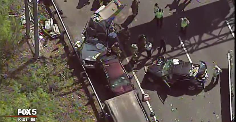 Video: Maryland Trooper Critically Injured in Beltway Crash