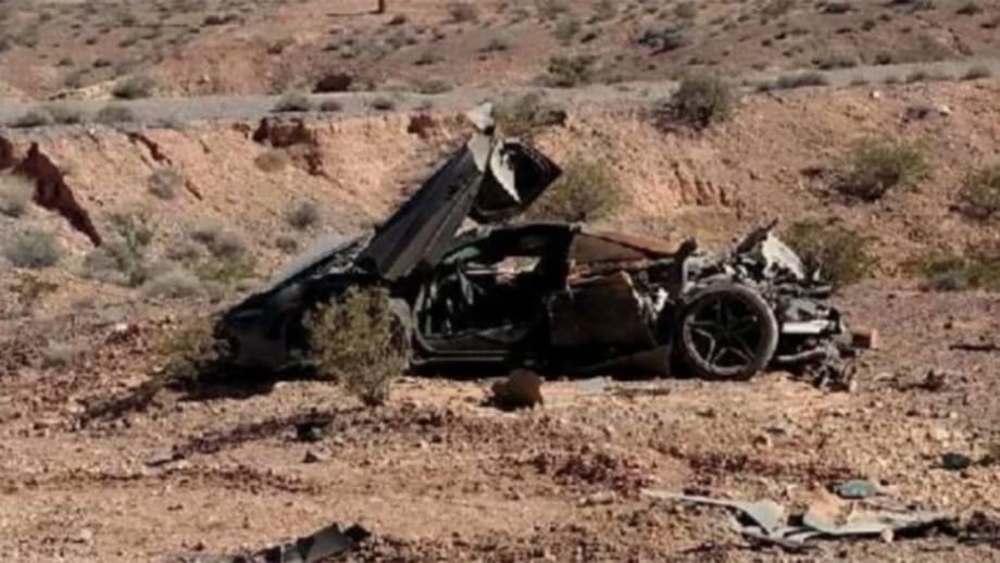 Nevada Troopers Find Wrecked $300,000 Sports Car in Desert