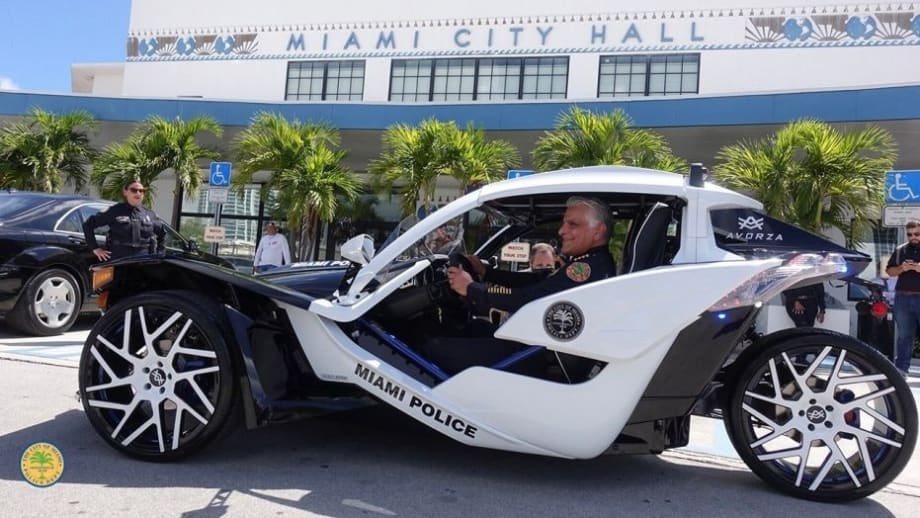 Miami Police Department Unveils Head-Turning 3-Wheel Police Vehicle