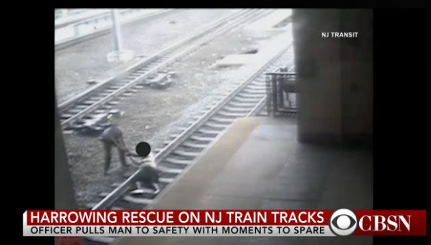 Video: NJ Transit Officer Rescues Man from Tracks