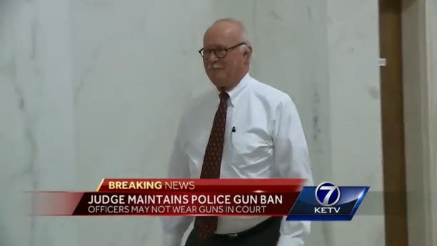 Nebraska Judge Says Police Can't Carry Guns in His Courtroom
