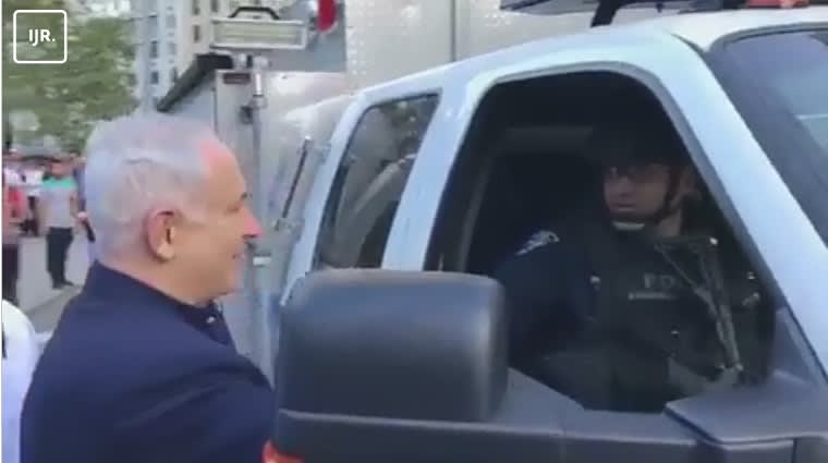 Video: Israel's Prime Minister Walks Streets of New York City, Thanks Police