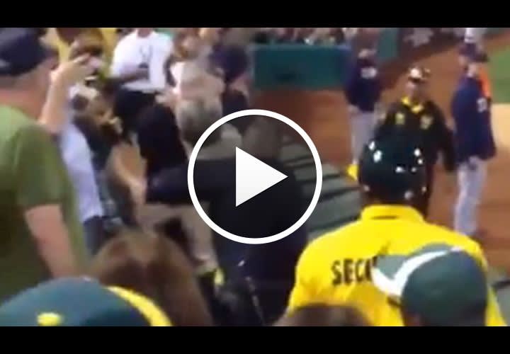 Video: Oakland Cops TASER Combative A's Fan