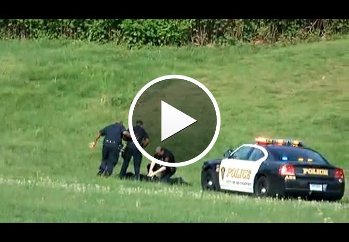 Video: Conn. Cops Kick Prone Suspect
