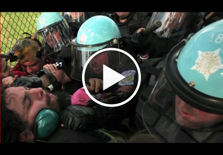 Video: Chicago Cops Clash With Anarchists Near NATO Summit
