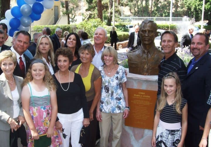 LAPD Unveils Chief Gates Sculpture at Academy