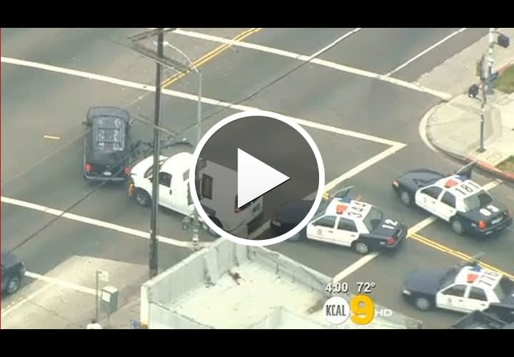 Video: Stolen Van Rams LAPD Cruisers In Pursuit