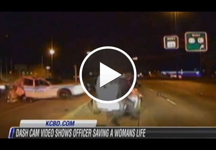 Video: Texas Cop Saves Woman from Drunk's Crash