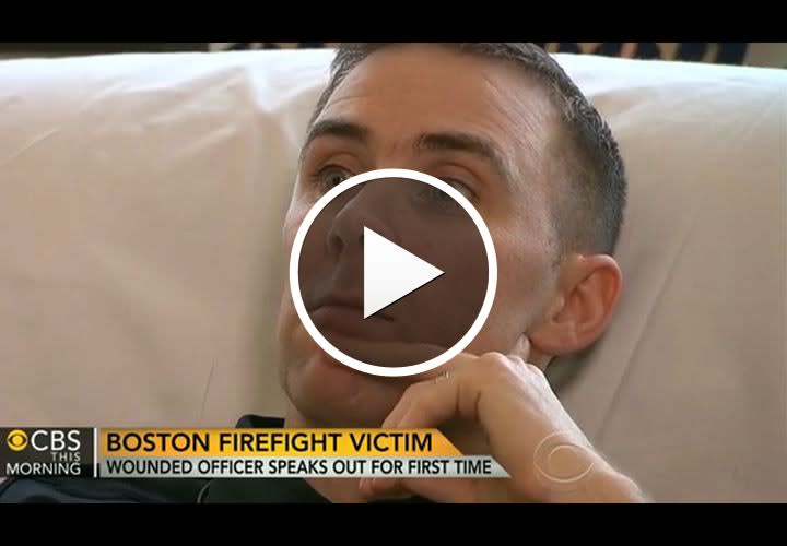 Video: Cop Shot In Boston Manhunt Vows To Return To Duty