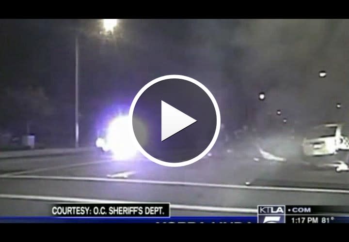 Video: Calif. Deputy Rescues Man From Burning Car