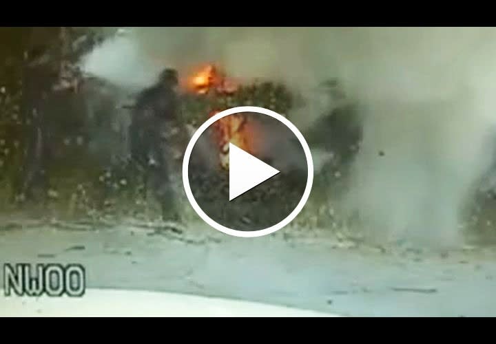 Video: S.C. Officers Fight Vehicle Fire With Trapped Woman