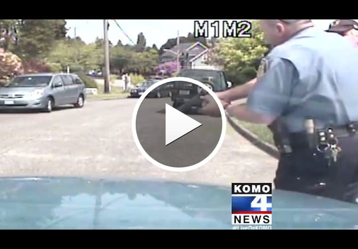 Video: Knife-Wielding Man Charges Seattle Officer
