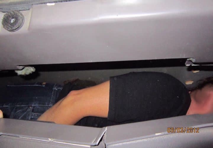 Border Agents Find Woman in Van Wall