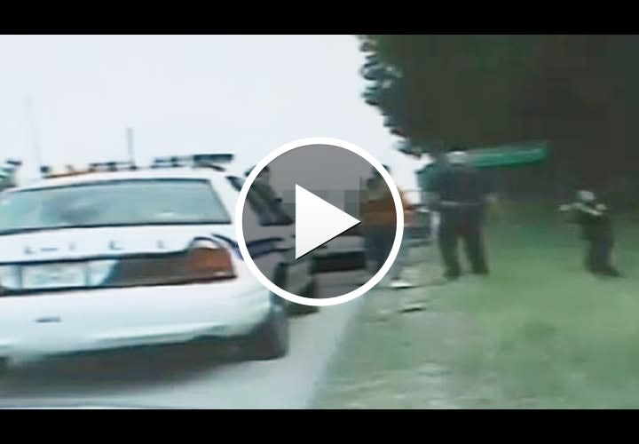 Video: Texas Cop Tumbles at Traffic Stop