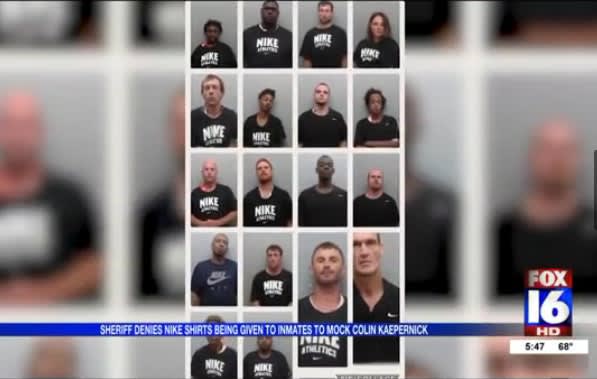 Arkansas Sheriff Denies That Nike Shirts on Inmates Are Political Statement