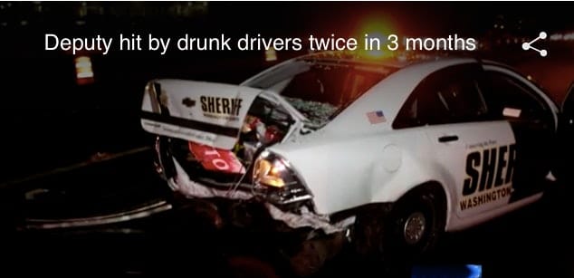 Video: Oregon Deputy Hit Twice in 3 Months by Drunk Drivers