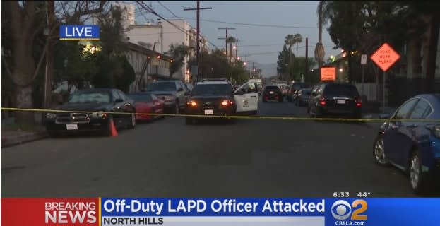 Video: Off-Duty LAPD Officer Attacked with Blunt Object, Suspect Shot