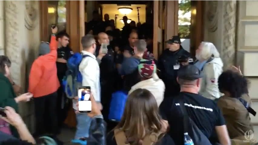 Video: Protesters Block Streets After Portland, OR, Council Approves Police Contract