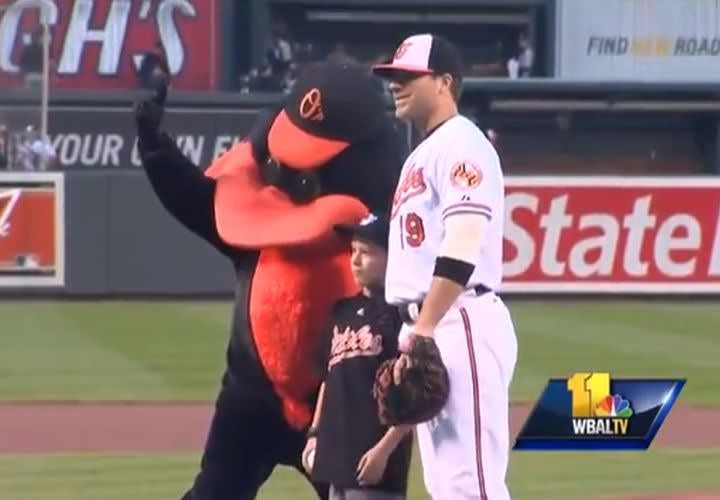 Son of Fallen Officer Throws Out First Orioles Pitch
