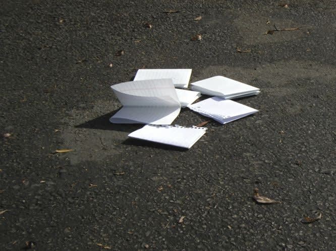 Folded Pieces of Paper