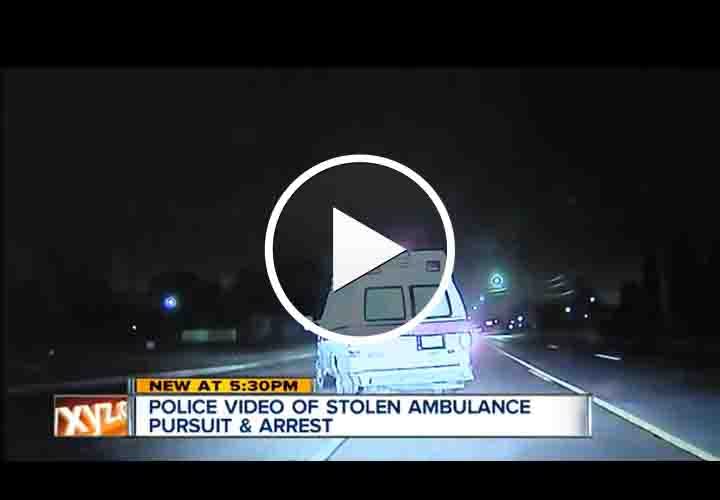 Video: Man Stole Ambulance to Get to Strip Club