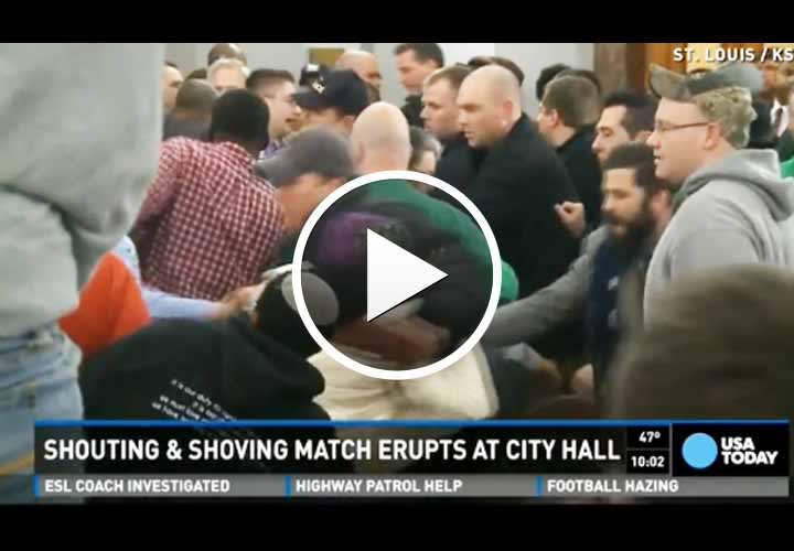 Video: Shoving Match Erupts at St. Louis Police Board Hearing