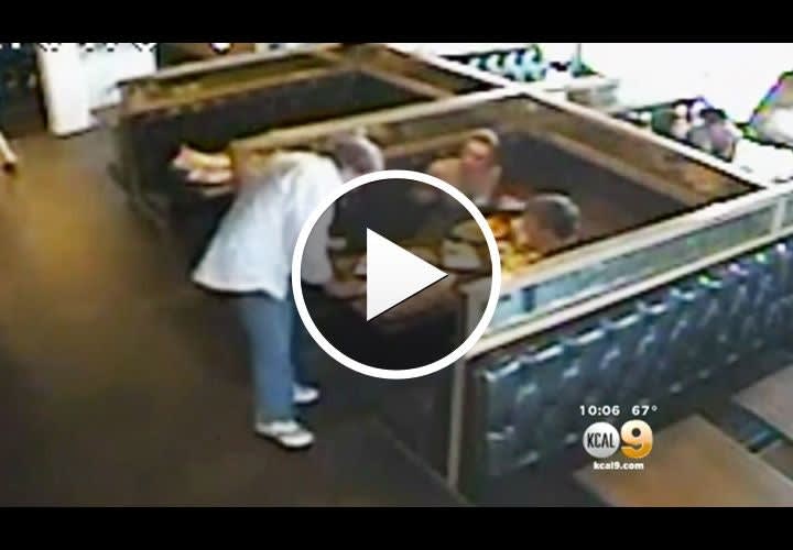 Video: LAPD Officer Saves Man Choking Inside Restaurant