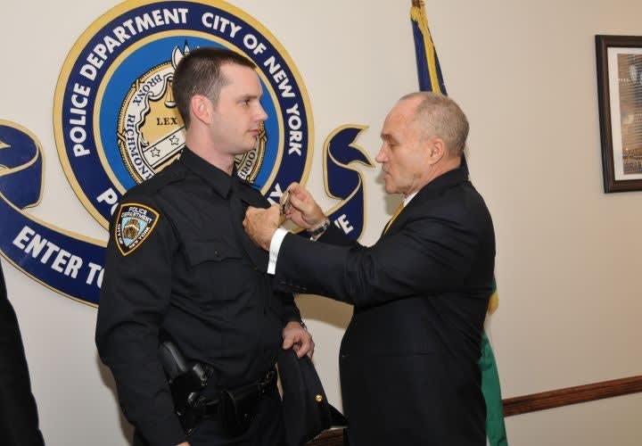 Two NYPD Recruits Receive Special Shields