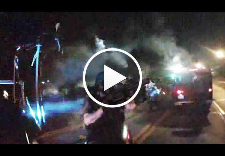 Video: Tactical Team in Ferguson Comes Under Fire, Responds with Tear Gas