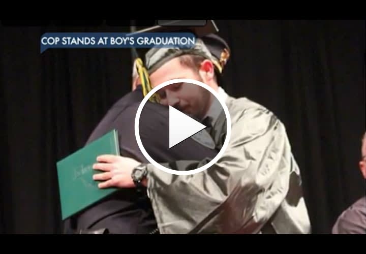 Video: Texas Officer Who Notified Teen of Parents' Death Attends His Graduation