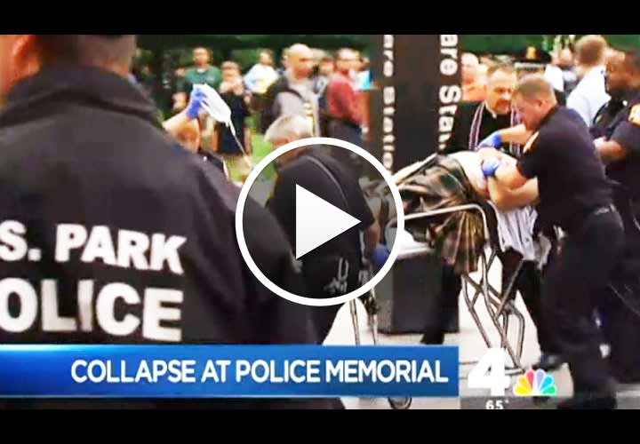 Video: Officers Save Collapsed Bagpiper at Police Week Ceremony