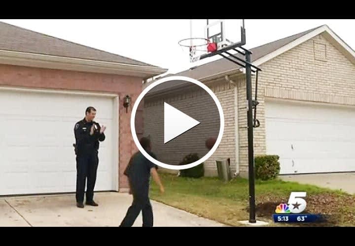 Video: Police, Church Replace Basketball Hoop Stolen From Man With Special Needs