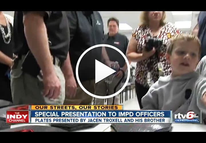 Video: Armor Plates Given to Indy Police by 8-Year-Old Boy