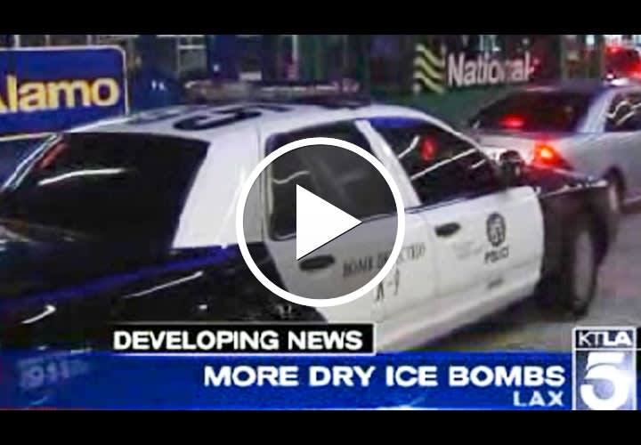Video: LAPD Responds to Dry Ice Bombs at LAX